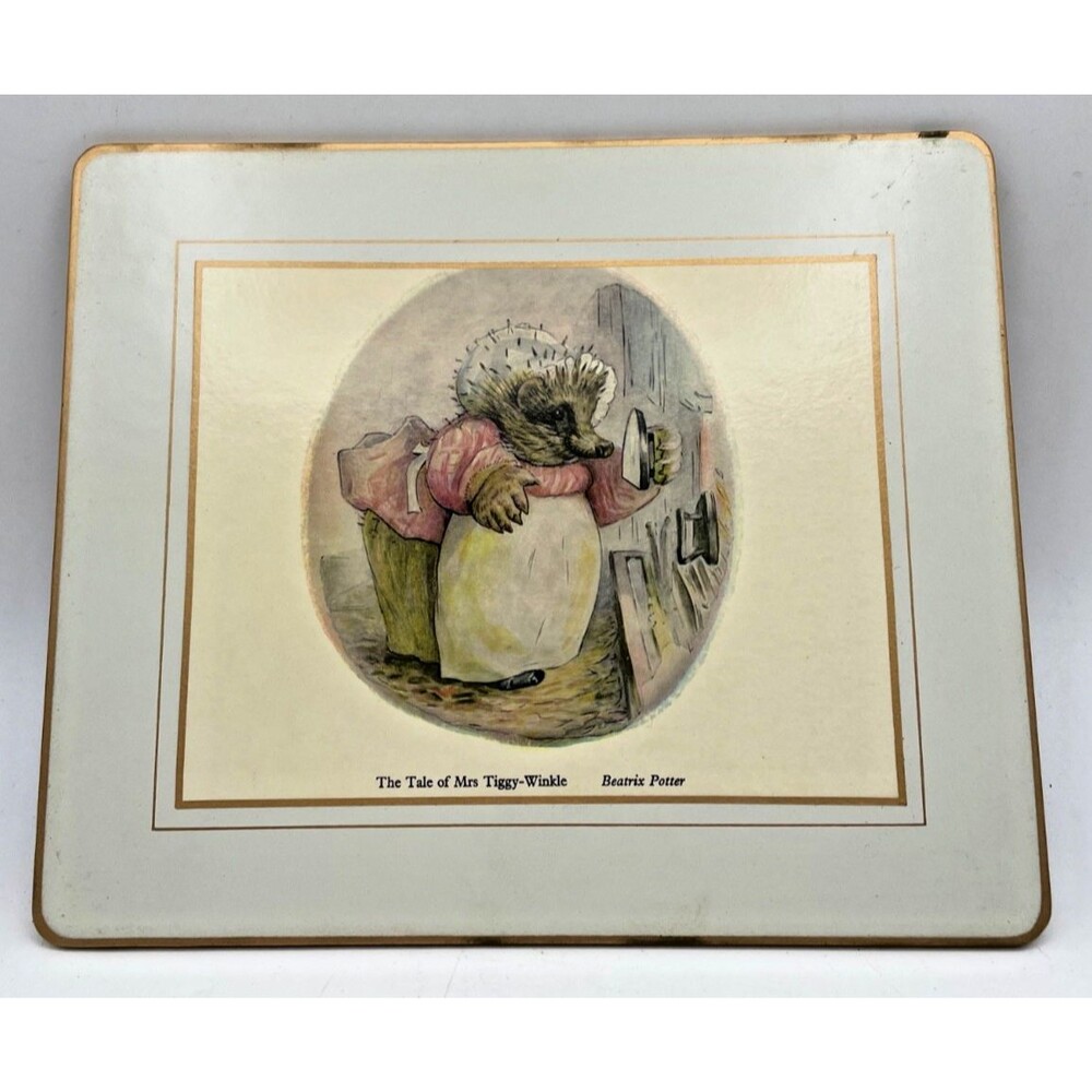 Beatrix Potter Placemats Set of 6 Lady Clare Matador 9.5" x 8" Melamine Cork - Picture 7 of 16